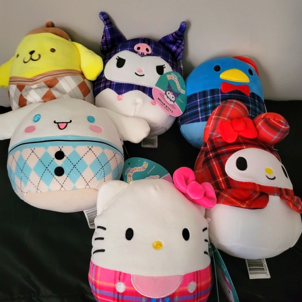 Saniro Plaid Squishmallow collection COMPLETE